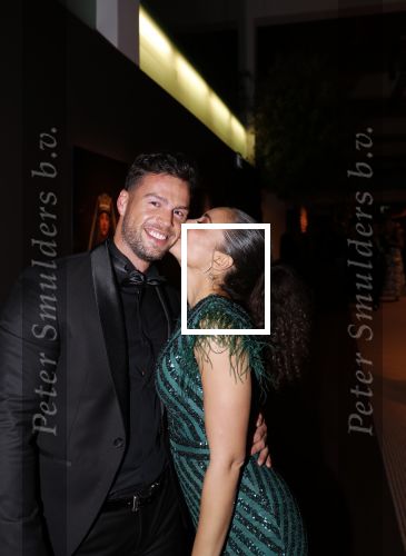 Amsterdam 12 december 2019
Luxury fair LXRY in de rai. Fajah Lourens met haar nieuwe vriend Daan