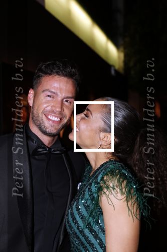 Amsterdam 12 december 2019
Luxury fair LXRY in de rai. Fajah Lourens met haar nieuwe vriend Daan