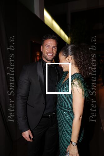 Amsterdam 12 december 2019
Luxury fair LXRY in de rai. Fajah Lourens met haar nieuwe vriend Daan