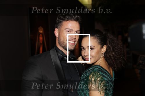 Amsterdam 12 december 2019
Luxury fair LXRY in de rai. Fajah Lourens met haar nieuwe vriend Daan