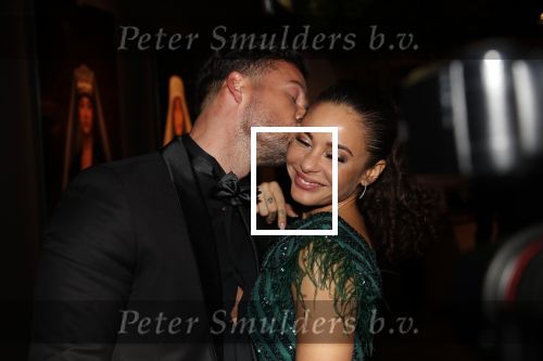 Amsterdam 12 december 2019
Luxury fair LXRY in de rai. Fajah Lourens met haar nieuwe vriend Daan