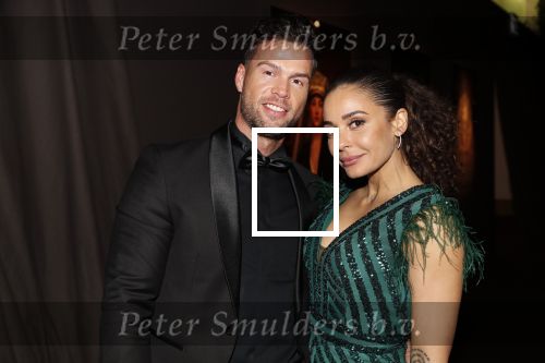 Amsterdam 12 december 2019
Luxury fair LXRY in de rai. Fajah Lourens met haar nieuwe vriend Daan