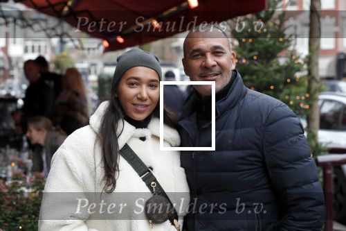 Amsterdam 14 december 2019
Joelle Gullit met haar vader Ruud Gullit en stiefbroer Nigel  op de cornelis schuytstraat