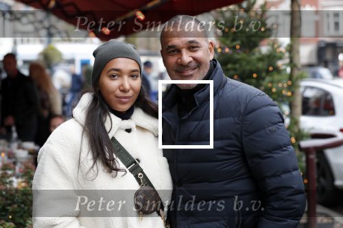 Amsterdam 14 december 2019
Joelle Gullit met haar vader Ruud Gullit en stiefbroer Nigel  op de cornelis schuytstraat