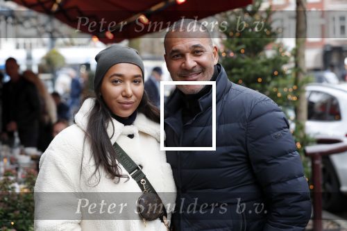 Amsterdam 14 december 2019
Joelle Gullit met haar vader Ruud Gullit en stiefbroer Nigel  op de cornelis schuytstraat