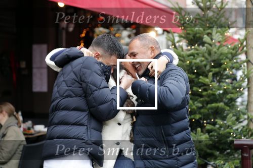 Amsterdam 14 december 2019
Joelle Gullit met haar vader Ruud Gullit en stiefbroer Nigel  op de cornelis schuytstraat