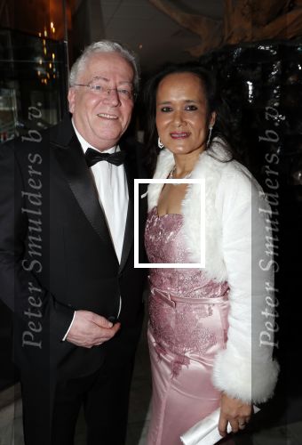 Den Haag 16 december 2019
De society lunch in hotel crown plaza . Thomas Woolthuis met zijn vrouw