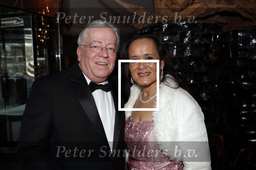Den Haag 16 december 2019
De society lunch in hotel crown plaza . Thomas Woolthuis met zijn vrouw