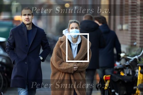 Amsterdam 31 december 2020
Monica Geuze met haar vriend Robbert Kroese. Monica draagt mondkapje vanwege corona