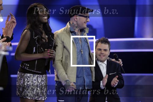 Ede 21 januari 2011
Finale van TVOH The voice of Holland in Ede gepresenteerd door Wendy v Dijk en Martijn Krabbe. Ben Saunders wint uiteindelijk. Ben met Pearl
Peter Smulders bv