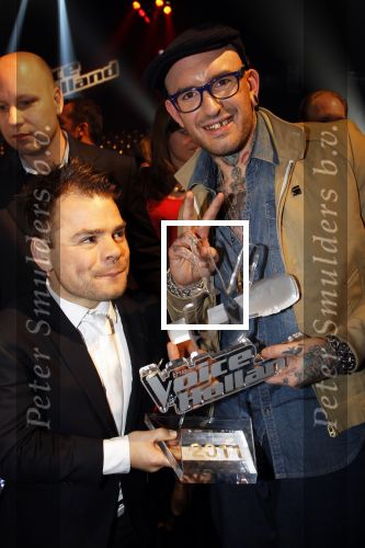 Ede 21 januari 2011
Finale van TVOH The voice of Holland in Ede gepresenteerd door Wendy v Dijk en Martijn Krabbe. Ben Saunders wint uiteindelijk. Roel v Velsen met Ben
Peter Smulders bv