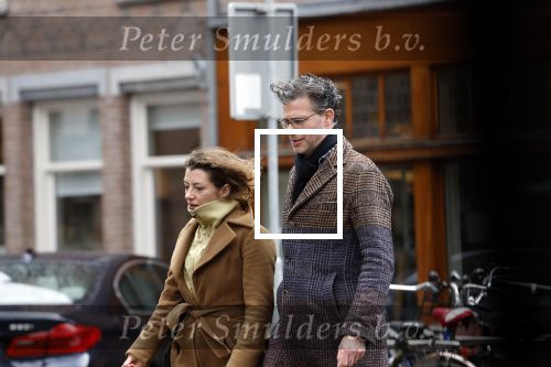 Amsterdam 6 april 2022
Erik Dijkstra met (een) vriendin op straat in Amsterdam zuid.
