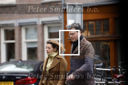 Amsterdam 6 april 2022
Erik Dijkstra met (een) vriendin op straat in Amsterdam zuid.