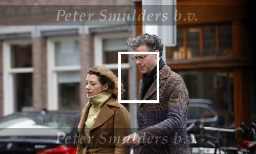 Amsterdam 6 april 2022
Erik Dijkstra met (een) vriendin op straat in Amsterdam zuid.