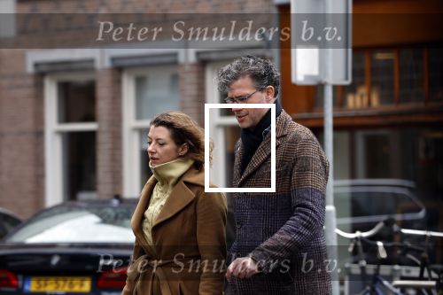 Amsterdam 6 april 2022
Erik Dijkstra met (een) vriendin op straat in Amsterdam zuid.