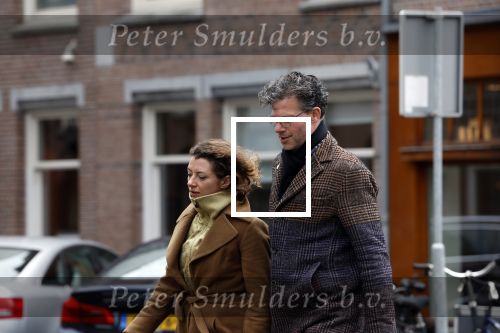 Amsterdam 6 april 2022
Erik Dijkstra met (een) vriendin op straat in Amsterdam zuid.