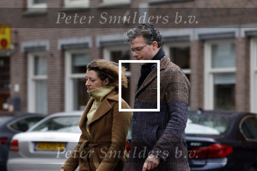 Amsterdam 6 april 2022
Erik Dijkstra met (een) vriendin op straat in Amsterdam zuid.