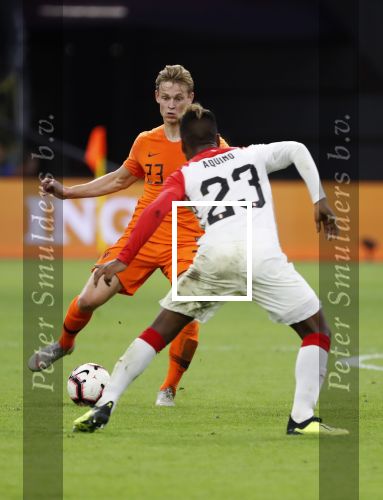 Amsterdam, 6 September 2018
Nederland-Peru, eindstand 2-1
Frenkie de Jong