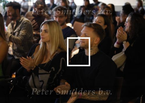 Amsterdam 6 januari 2023
Echte Meisjes In De Jungle 2023, 
Deelneemster Gaby Blaaser met vriend
