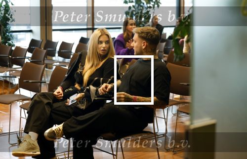 Amsterdam 6 januari 2023
Echte Meisjes In De Jungle 2023, 
Deelneemster Gaby Blaaser met vriend