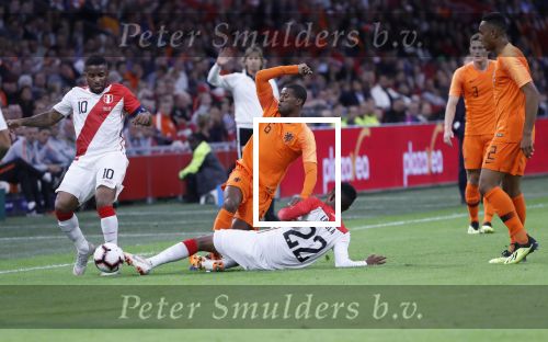 Amsterdam, 6 September 2018
Nederland-Peru, eindstand 2-1
Georginio Wijnaldum en Jefferson Farfan