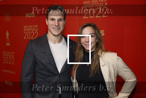 Amsterdam 21 december 2022
Sportman en Sportvrouw van het jaar Gala in AFAS Live. Jeffrey Hoogland en zijn vriendin Shanne Braspennincx
