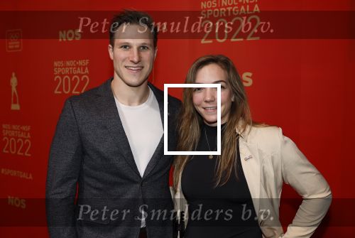 Amsterdam 21 december 2022
Sportman en Sportvrouw van het jaar Gala in AFAS Live. Jeffrey Hoogland en zijn vriendin Shanne Braspennincx