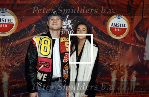 Rotterdam 5 januari 2023
25 jaar vrienden van Amstel Live in ahoy.
Kalvijn met zijn vriendin Nina warik