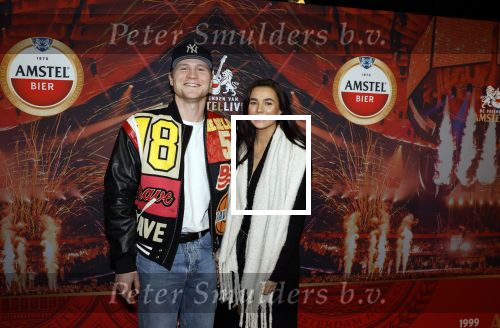 Rotterdam 5 januari 2023
25 jaar vrienden van Amstel Live in ahoy.
Kalvijn met zijn vriendin Nina warik
