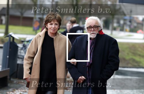 Hilversum 29 december 2022
Bij Beeld en Geluid op het mediapark  konden mensen afscheid nemen van Han Peekel . Martine v Os met haar man