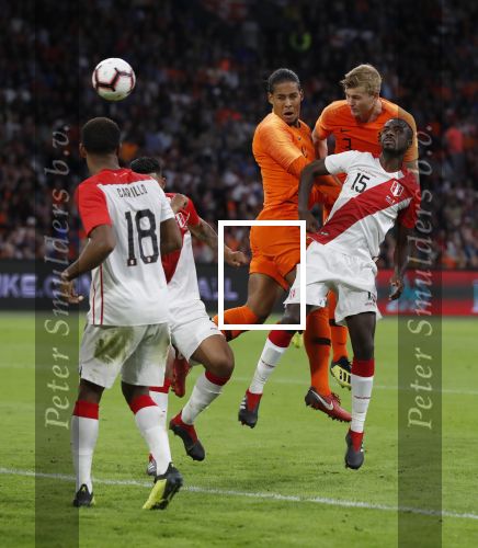 Amsterdam, 6 September 2018
Nederland-Peru, eindstand 2-1
Matthijs de Ligt en Virgil v Dijk