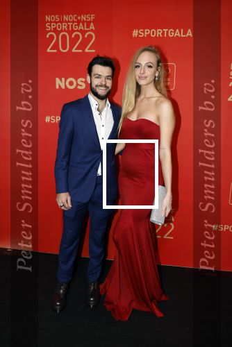 Amsterdam 21 december 2022
Sportman en Sportvrouw van het jaar Gala in AFAS Live. Sjinkie Knegt met zijn vriendin Chantal