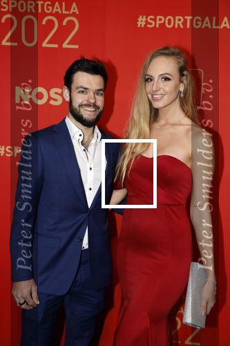 Amsterdam 21 december 2022
Sportman en Sportvrouw van het jaar Gala in AFAS Live. Sjinkie Knegt met zijn vriendin Chantal