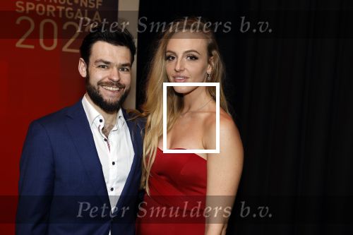 Amsterdam 21 december 2022
Sportman en Sportvrouw van het jaar Gala in AFAS Live. Sjinkie Knegt met zijn vriendin Chantal