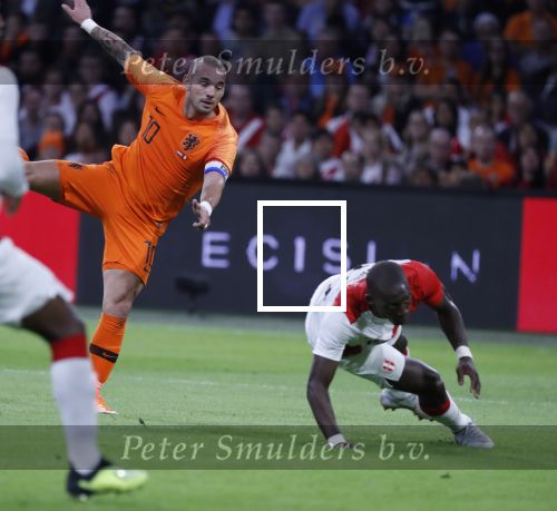 Amsterdam, 6 September 2018
Nederland-Peru, eindstand 2-1
Wesley Sneijder