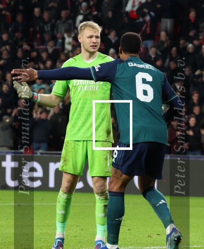 Eindhoven, 12 December 2023
Voorronde Champions League Seizoen 2023-2024
PSV-Arsenal FC , eindstand 1-1
Aaron Ramsdale en Gabriel