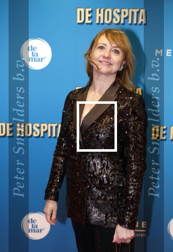 Amsterdam 4 december 2023
Premiere de hospita in het nieuwe delamar theater. Bianca Krijgsman met  partner
