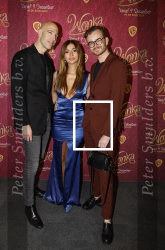 Amsterdam 8 december 2023
Premiere Wonka in Pathe Noord. Dolshe Gulsen met Luuk v d Rijt