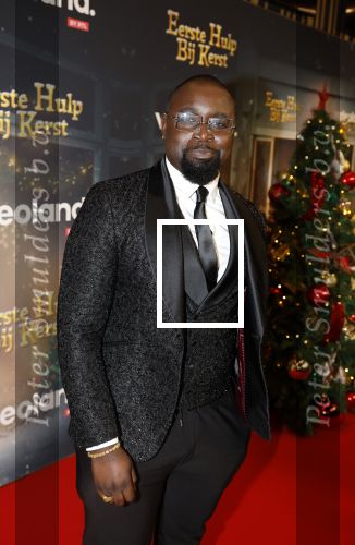 Amsterdam 6 december 2023
Premiere eerste hulp bij kerst  in Pathe Noord van Videoland. Emmanuel Ohene Boafo