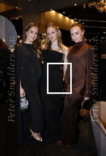 Amsterdam 9 december 2023
VIP dag van de luxury fair in de RAI. Dennis Bergkamp en zijn vrouw Henriette en dochters Estelle ( zwanger) Saffron en Yasmin op de stand van Gassan Diamonds . presentatie gouden bankbiljet Dennis Bergkamp. david Bijlsma reikt het eerste exemplaar uit.