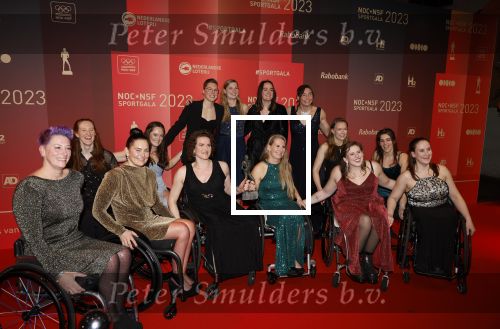 Utrecht 20 december 2023
Sportman / sportvrouw van jaar gala . Het Nederlands vrouwen rolstoelbasketbalteam