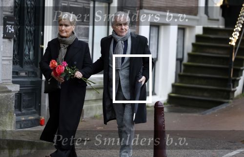 Amsterdam 13 december 2023
Uitvaart dienst Cilly Dartell in de Duif in Amsterdam. Huub Stapel met partner