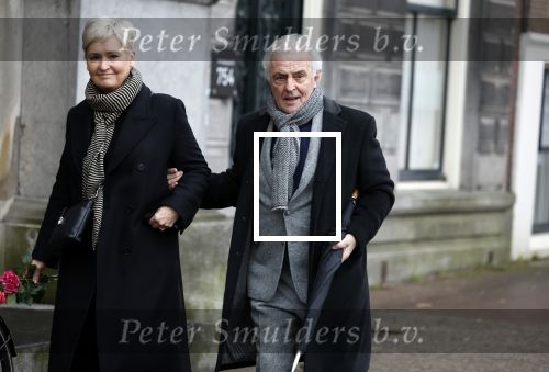 Amsterdam 13 december 2023
Uitvaart dienst Cilly Dartell in de Duif in Amsterdam. Huub Stapel met partner