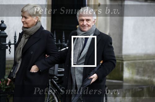 Amsterdam 13 december 2023
Uitvaart dienst Cilly Dartell in de Duif in Amsterdam. Huub Stapel met partner