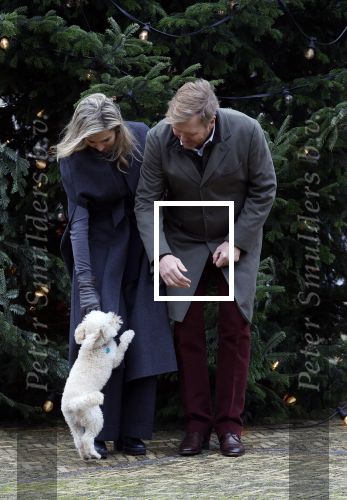 Den Haag 22 december 2023
Fotouurtje met Koning Willem Alexander Koningin Maxima Prinses Amalia Prinses Alexia Prinses Ariane en hun hondje Mambo bij Huis ten Bosch .
