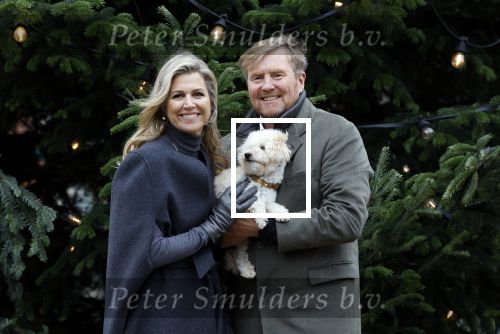Den Haag 22 december 2023
Fotouurtje met Koning Willem Alexander Koningin Maxima Prinses Amalia Prinses Alexia Prinses Ariane en hun hondje Mambo bij Huis ten Bosch .