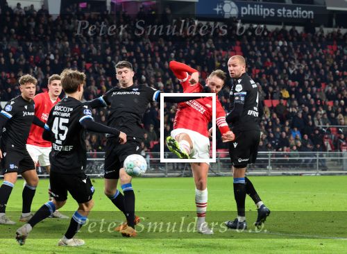 Eindhoven, 7 December 2023
Kompetitiewedstrijd PSV-SC Heerenveen, eindstand 2-0
Luuk de Jong scoort 2-0 die door een handsbal wordt afgekeurd
