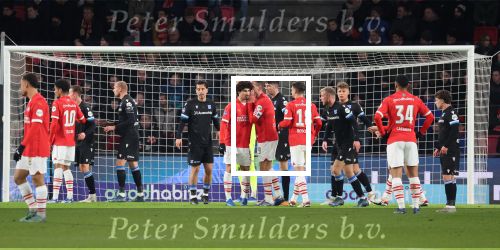 Eindhoven, 7 December 2023
Kompetitiewedstrijd PSV-SC Heerenveen, eindstand 2-0
Luuk de Jong met Andre Ramalho
