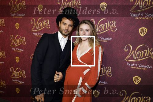 Amsterdam 8 december 2023
Premiere Wonka in pathe Noord . Mingus Dagelet met zijn zwangere vriendin