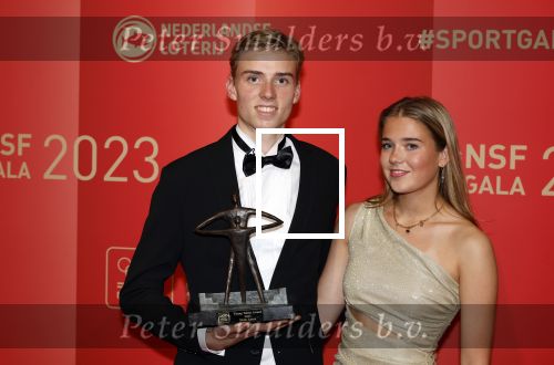 Utrecht 20 december 2023
Sportman / sportvrouw van jaar gala . Niels Laros  en zijn vriendin